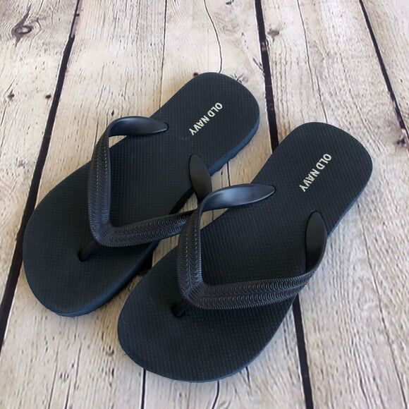 OLD NAVY Navy Blue Flip Flops Size 1-2 - Picture 1 of 3